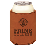 Paine College leatherette KOOZIE with brown logo