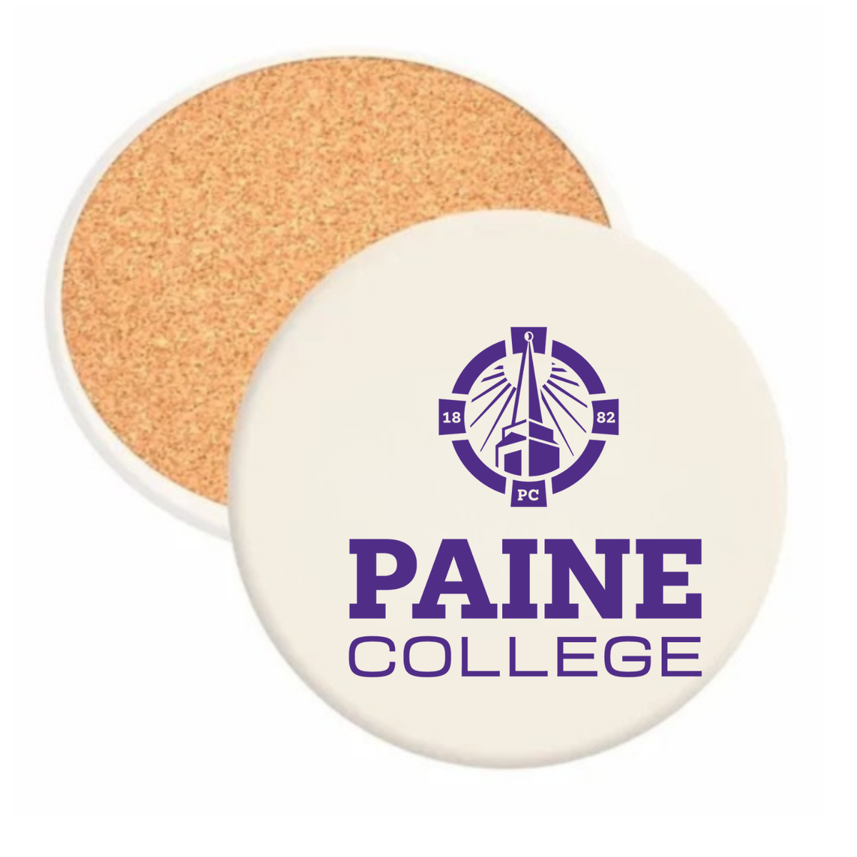 Paine College Round Absorbent Stone Coaster