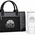 Peirce College tote and white 40 oz tumbler gift set