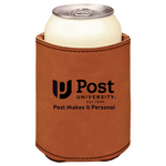 Post University brown leatherette beverage holder