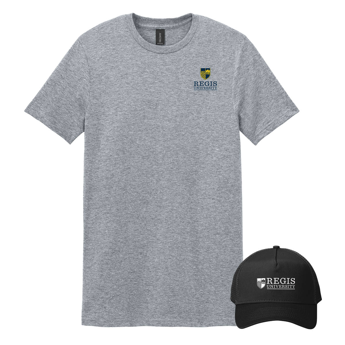 Regis University - Bundle Unisex T-Shirt and New Era Snapback Trucker Cap