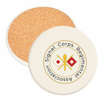 Signal Corps Regimental Association Round Absorbent Stone Coaster