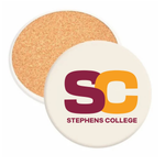 Stephens College Round Absorbent Stone Coaster