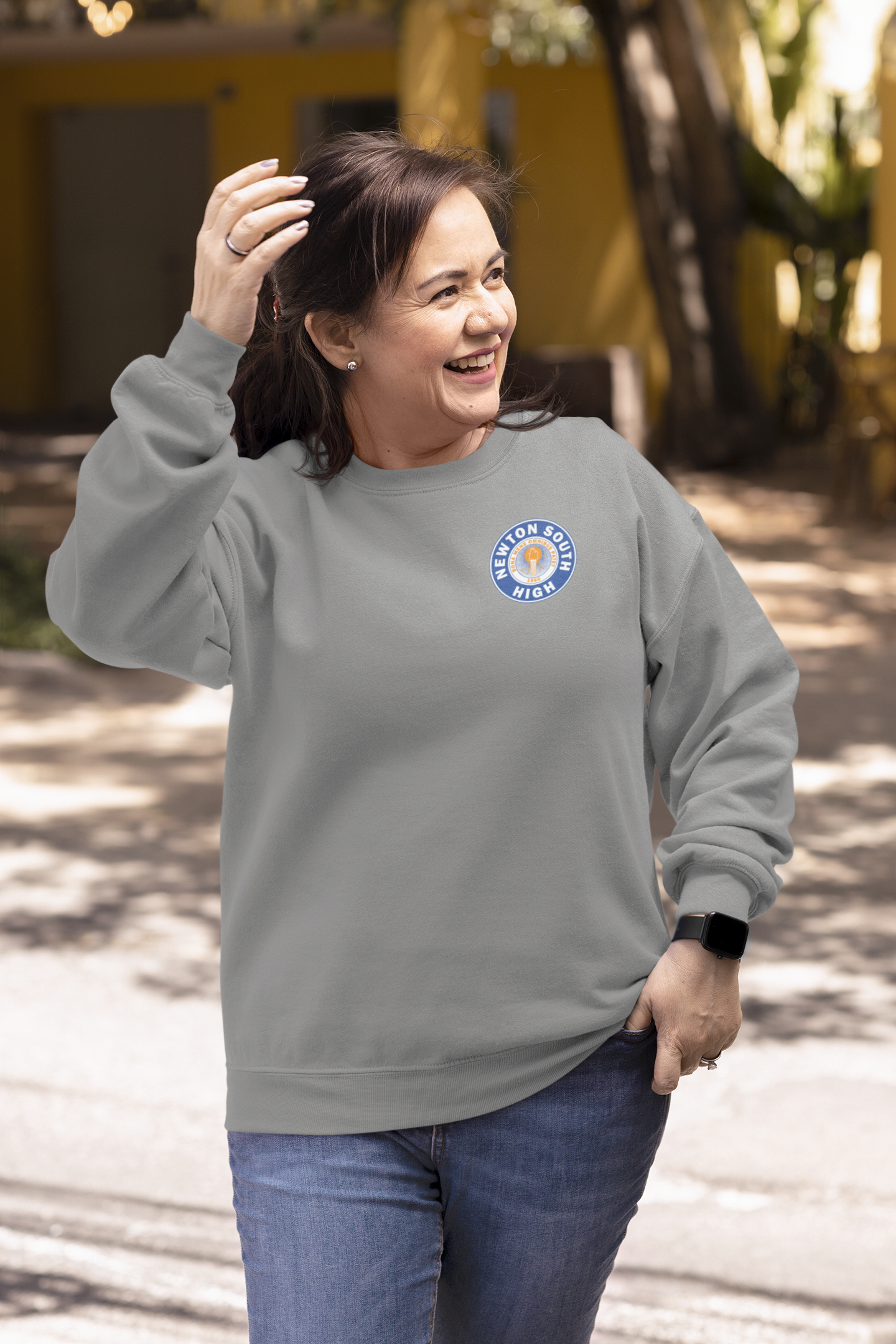 Newton South High School  - Unisex Cotton Crew Sweatshirt