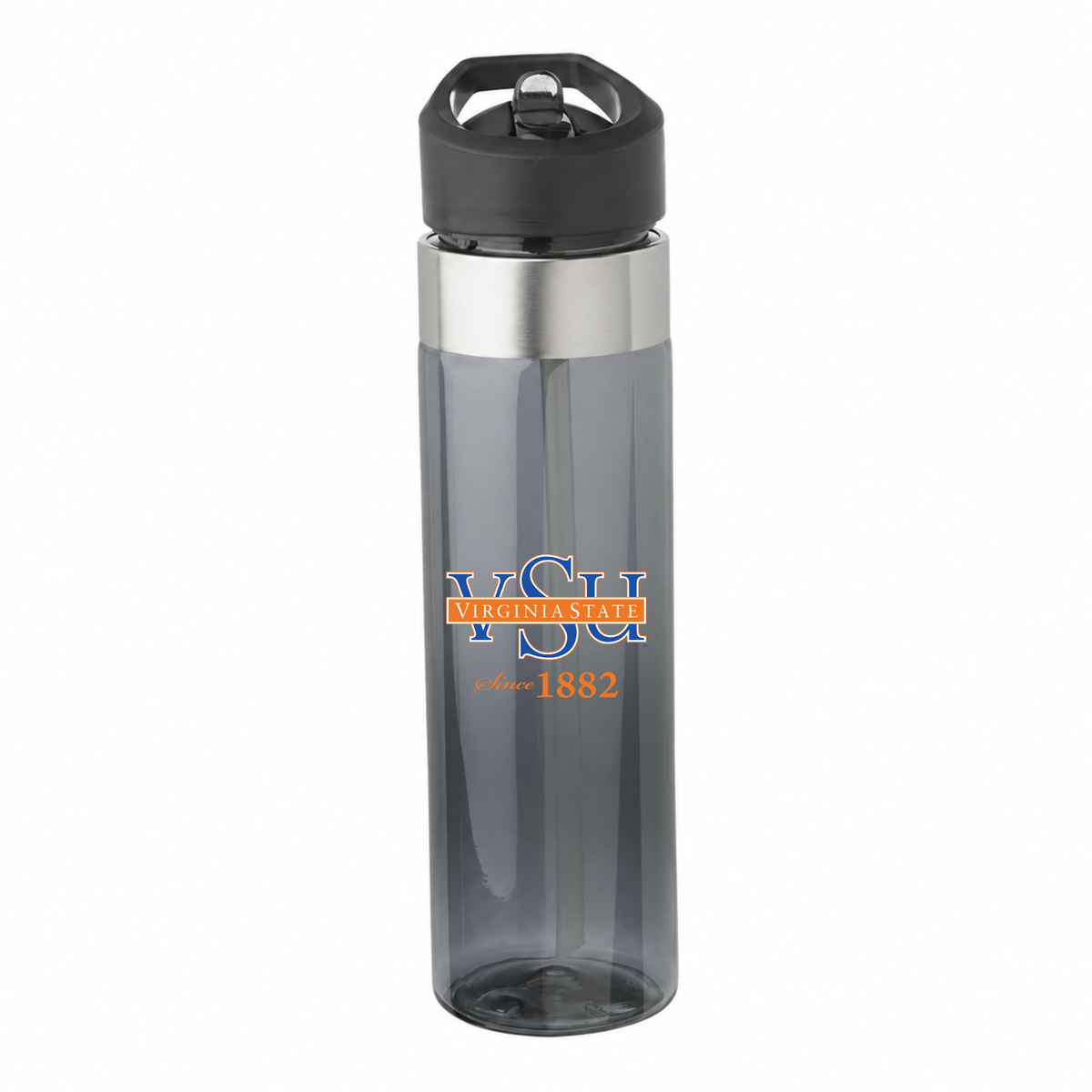 Virginia State University 24 oz charcoal water bottle