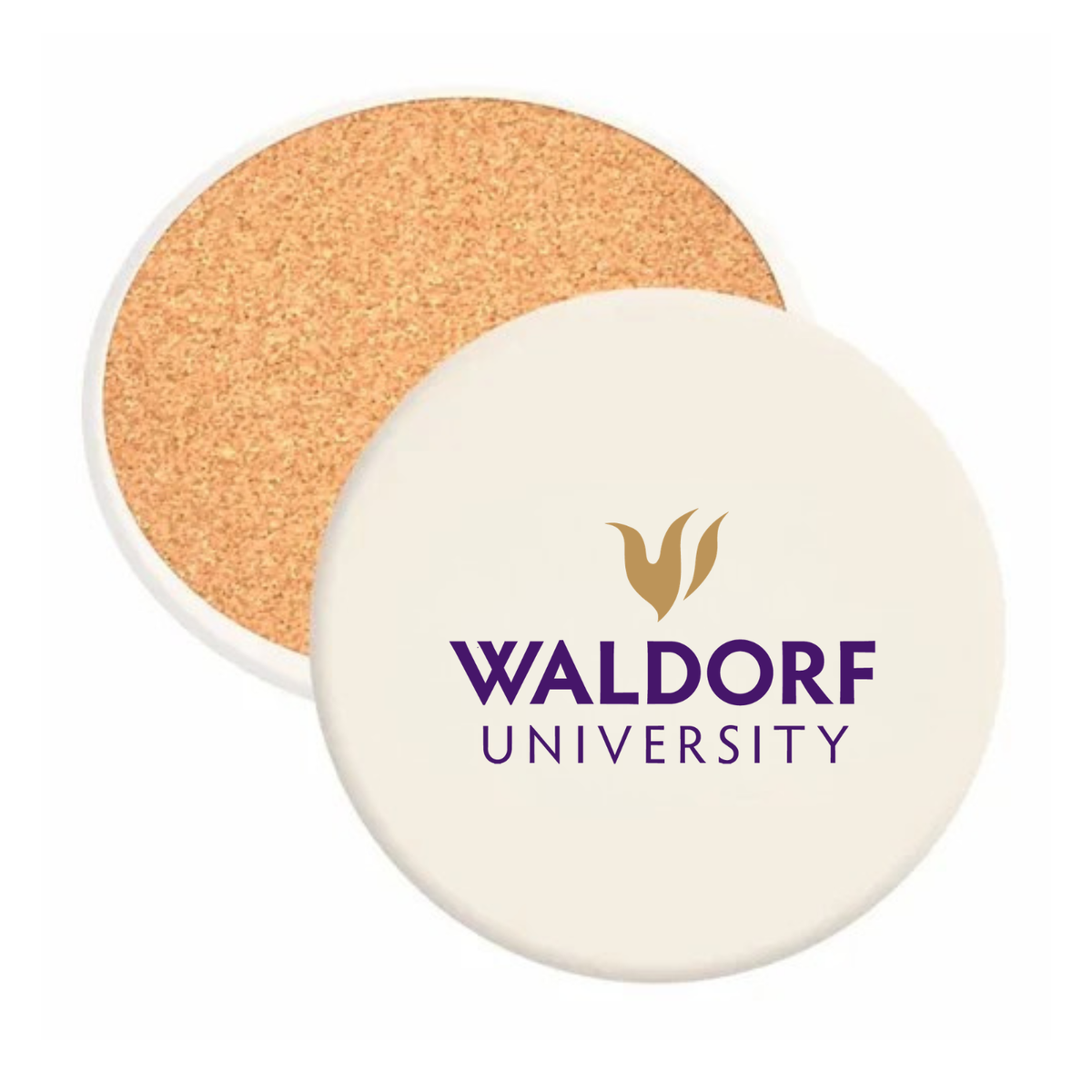 Waldorf University - Round Absorbent Stone Coaster