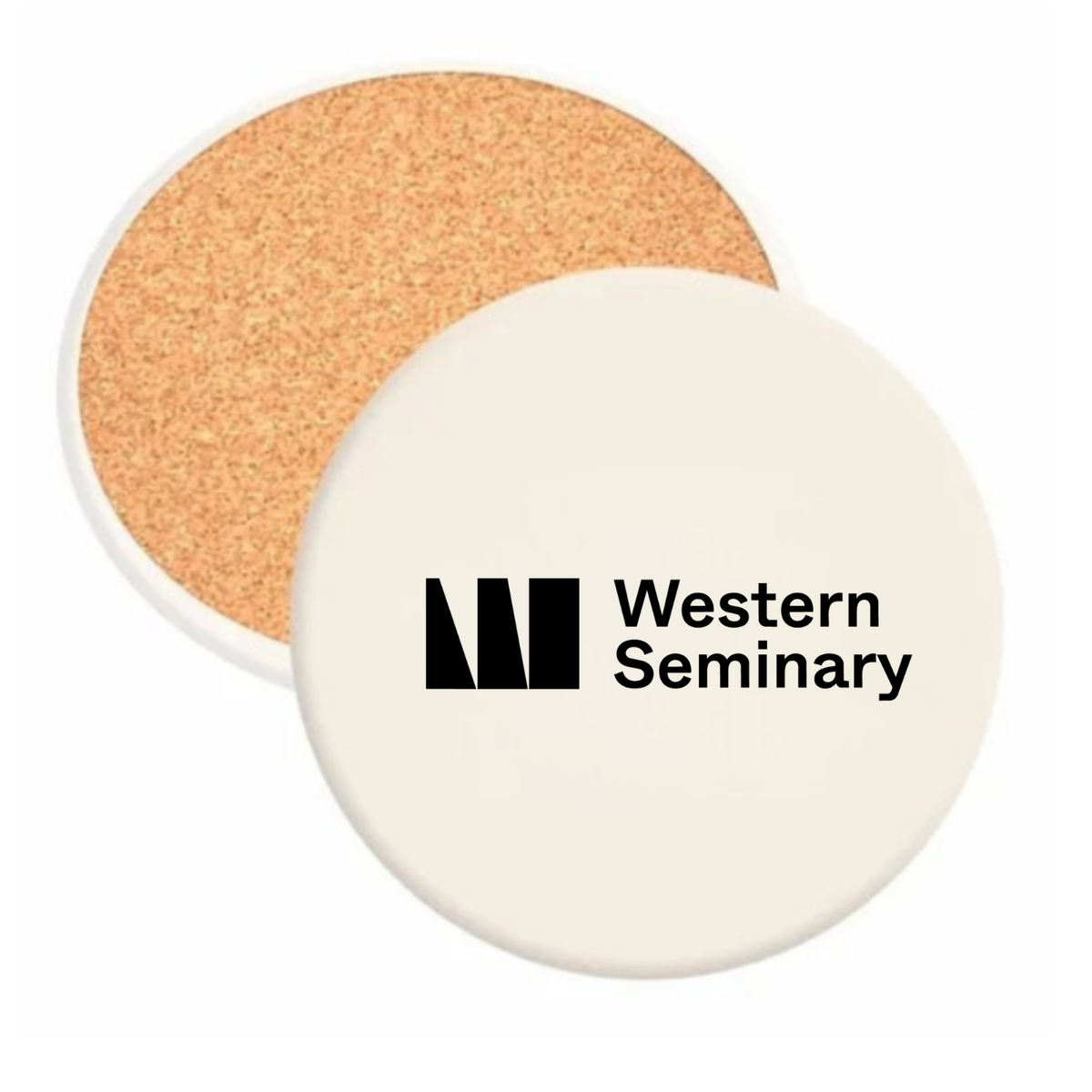 Western Seminary Round Absorbent Stone Coaster
