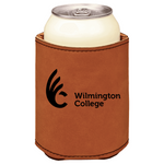 Wilmington College brown leatherette beverage holder