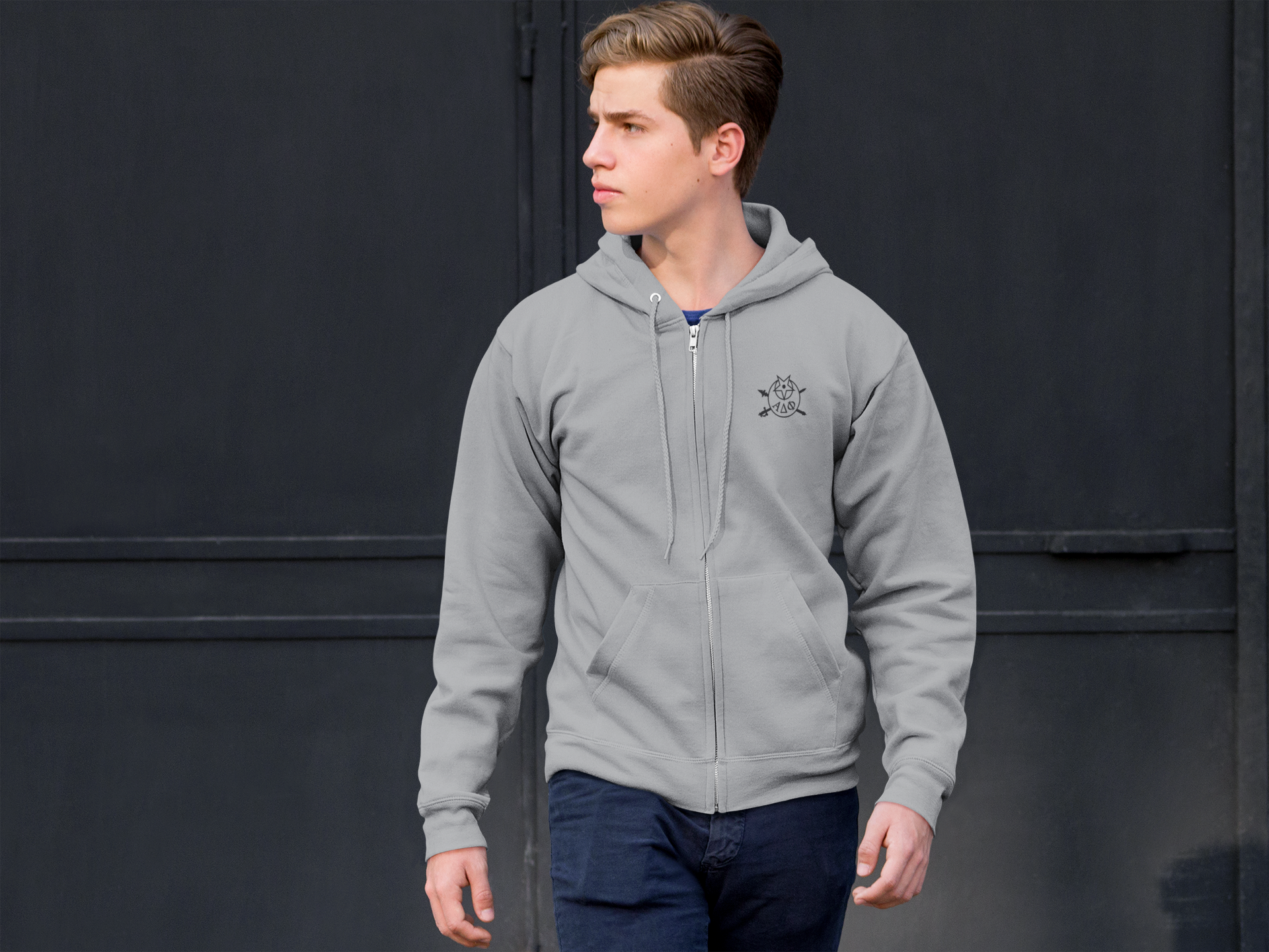 Alpha Delta Phi Fraternity - Full Zip Hooded Sweatshirt